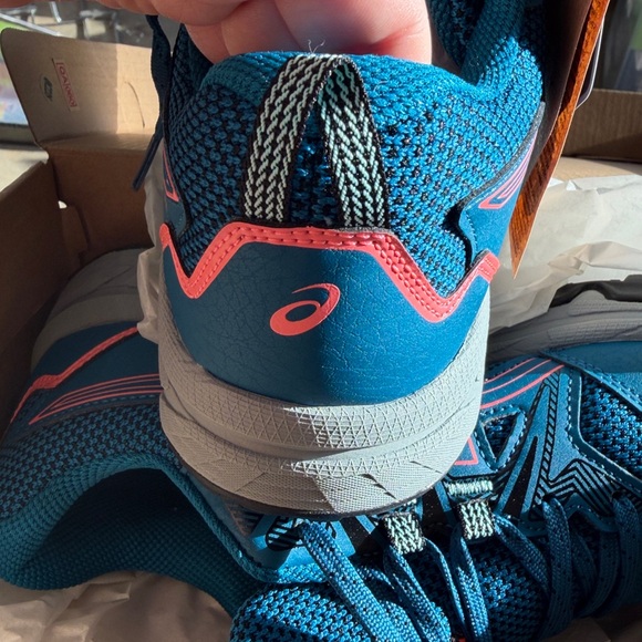 Asics Women’s Gel Venture 8 Deep Sea Teal & Coral Size 9 - Picture 4 of 6